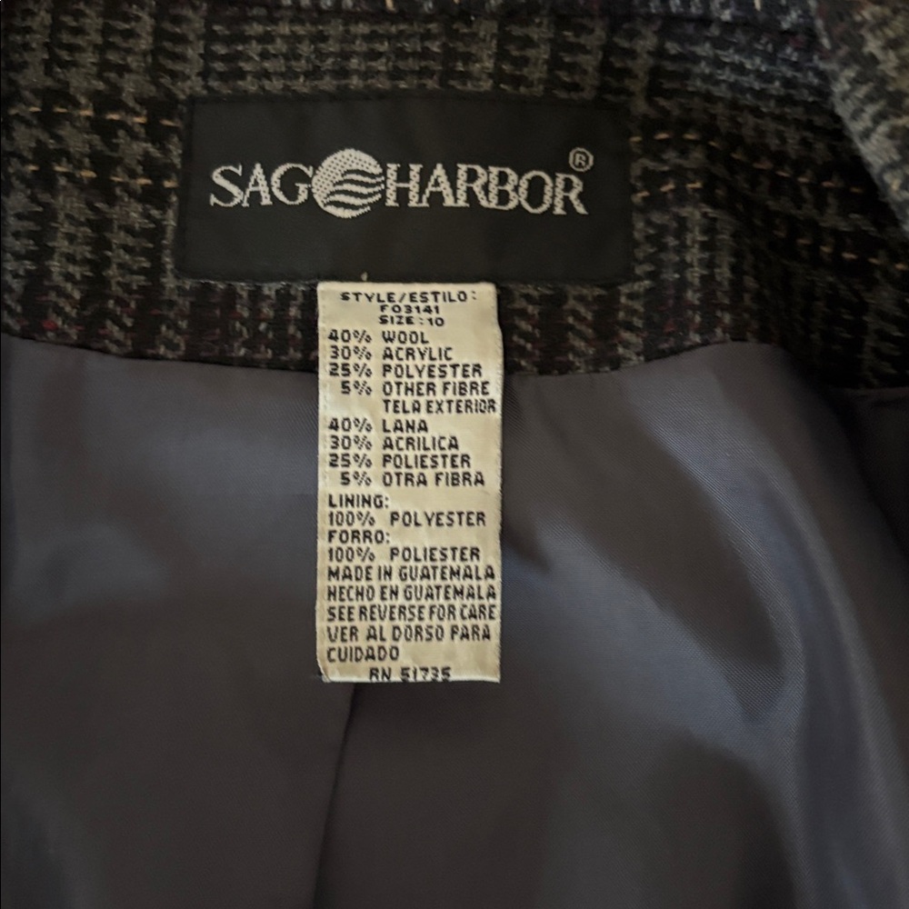 Vintage Plaid Blazer with Fun Patches - Picture 3 of 4